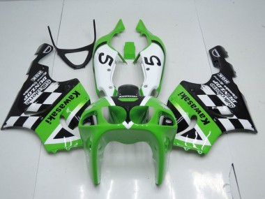 ABS 1996-2003 Green Black and White Kawasaki ZX7R Motor Fairings Canada