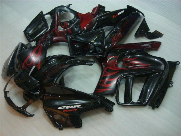ABS 1995-1998 Black Red Flame Honda CBR600 F3 Motorcyle Fairings Canada ABS 1995-1998 Black Red Flame Honda CBR600 F3 Motorcyle Fairings Canada