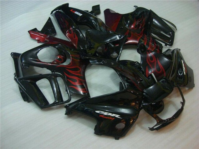 ABS 1995-1998 Black Red Flame Honda CBR600 F3 Motorcyle Fairings Canada ABS 1995-1998 Black Red Flame Honda CBR600 F3 Motorcyle Fairings Canada