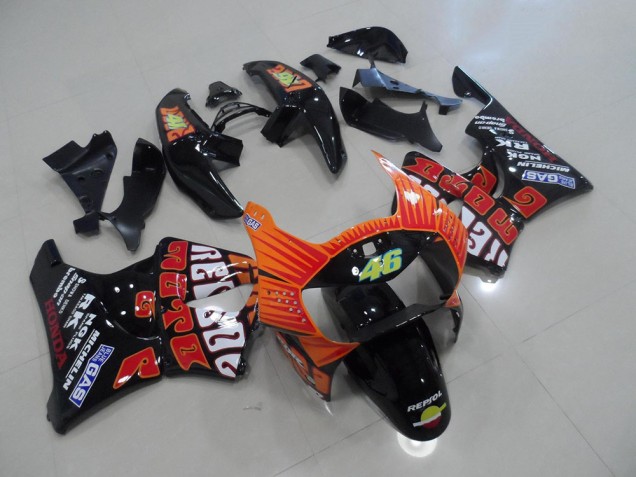 ABS 1998-1999 Black Rossi Honda CBR900RR 919 Motorbike Fairing Kits Canada ABS 1998-1999 Black Rossi Honda CBR900RR 919 Motorbike Fairing Kits Canada