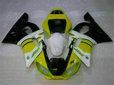 ABS 1998-2002 Yellow White Yamaha YZF R6 Motorcycle Fairings Kits Canada