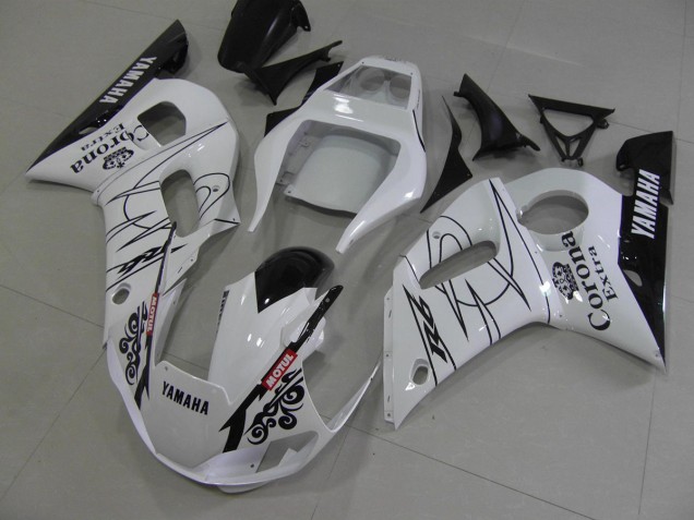 ABS 1998-2002 White Black Corona Yamaha YZF R6 Motorcycle Fairing Kits Canada ABS 1998-2002 White Black Corona Yamaha YZF R6 Motorcycle Fairing Kits Canada