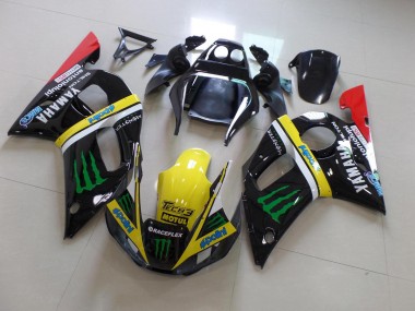 ABS 1998-2002 Black Yellow Monster Yamaha YZF R6 Bike Fairings Canada