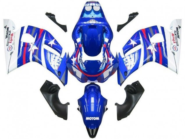 ABS 1998-2002 Blue White Star Fiat Yamaha YZF R6 Motorcyle Fairings Canada ABS 1998-2002 Blue White Star Fiat Yamaha YZF R6 Motorcyle Fairings Canada