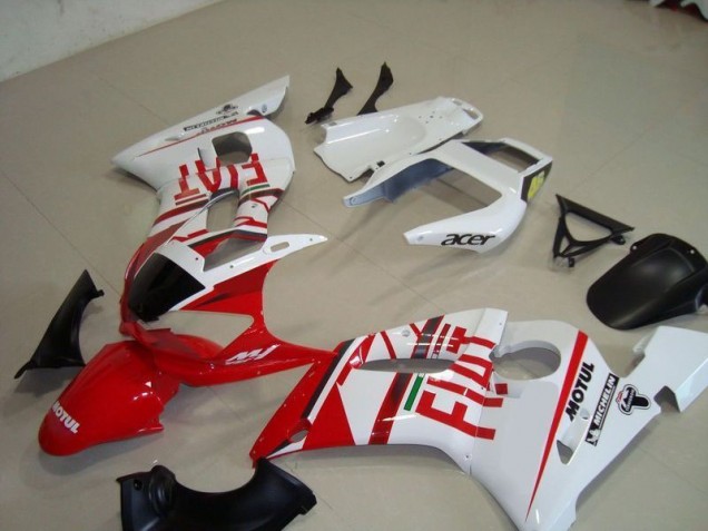 ABS 1998-2002 White Red Fiat Motul Acer Yamaha YZF R6 Motorcycle Fairing Kit Canada ABS 1998-2002 White Red Fiat Motul Acer Yamaha YZF R6 Motorcycle Fairing Kit Canada