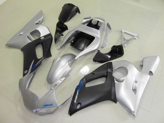 ABS 1998-2002 Black Silver Yamaha YZF R6 Motorcycle Fairings Kit Canada ABS 1998-2002 Black Silver Yamaha YZF R6 Motorcycle Fairings Kit Canada