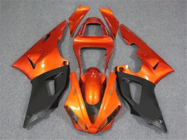 ABS 2000-2001 Orange Black Yamaha YZF R1 Motorcycle Fairings Kit Canada