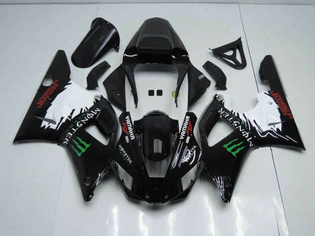 ABS 2000-2001 Black White Monster Yamaha YZF R1 Bike Fairing Canada ABS 2000-2001 Black White Monster Yamaha YZF R1 Bike Fairing Canada