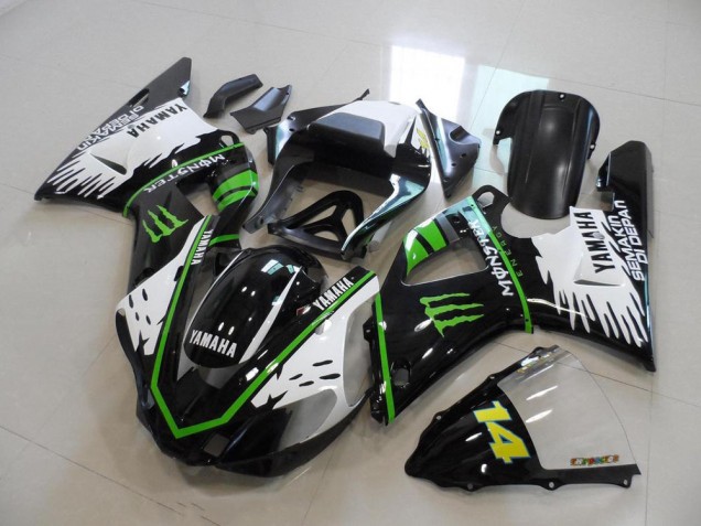 ABS 2000-2001 Black White Green Monster Yamaha YZF R1 Bike Fairings Canada ABS 2000-2001 Black White Green Monster Yamaha YZF R1 Bike Fairings Canada
