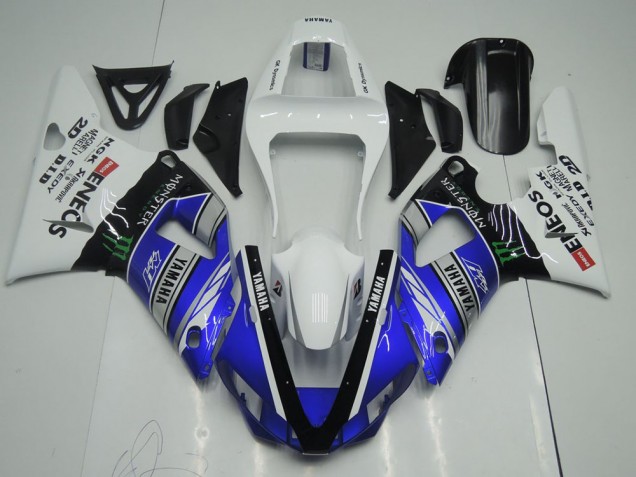 ABS 2000-2001 Blue White ENEOS Monster Yamaha YZF R1 Motor Bike Fairings Canada ABS 2000-2001 Blue White ENEOS Monster Yamaha YZF R1 Motor Bike Fairings Canada