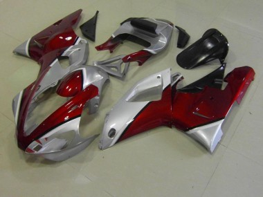 2000-2001 Red and Silver Yamaha YZF R1 Replacement Motorcycle Fairings Canada