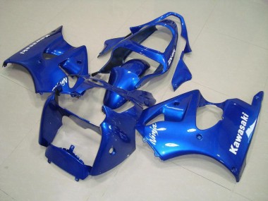 2000-2002 Blue with White Decals Kawasaki ZX6R Motorcycle Replacement Fairings Canada