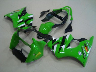 ABS 2000-2002 Green Black Kawasaki ZX6R Motor Fairings Canada