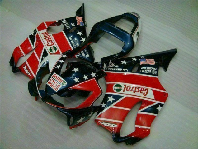 2001-2003 Red White Blue Castrol Cycle World Honda CBR600 F4i Motorcycle Fairings Kits Canada 2001-2003 Red White Blue Castrol Cycle World Honda CBR600 F4i Motorcycle Fairings Kits Canada