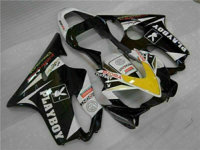 ABS 2001-2003 Yellow Silver Black Playboy Honda CBR600 F4i Motorcycle Fairing Kit Canada ABS 2001-2003 Yellow Silver Black Playboy Honda CBR600 F4i Motorcycle Fairing Kit Canada