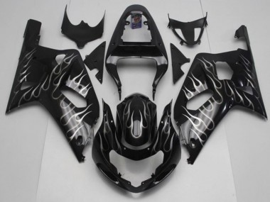ABS 2001-2003 Black White Flame Suzuki GSXR 600/750 Motorcycle Fairing Kits Canada