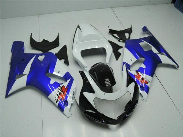 2001-2003 White Blue Suzuki GSXR 600/750 Motorcycle Fairings Kit Canada