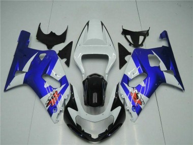 ABS 2001-2003 White Blue Suzuki GSXR 600/750 Motorcycle Fairings Kit Canada