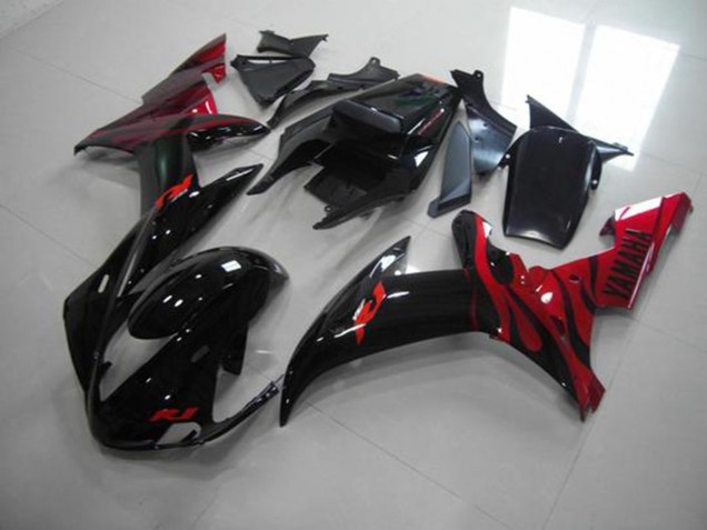 ABS 2002-2003 Black Flame Yamaha YZF R1 Motorcyle Fairings Canada ABS 2002-2003 Black Flame Yamaha YZF R1 Motorcyle Fairings Canada