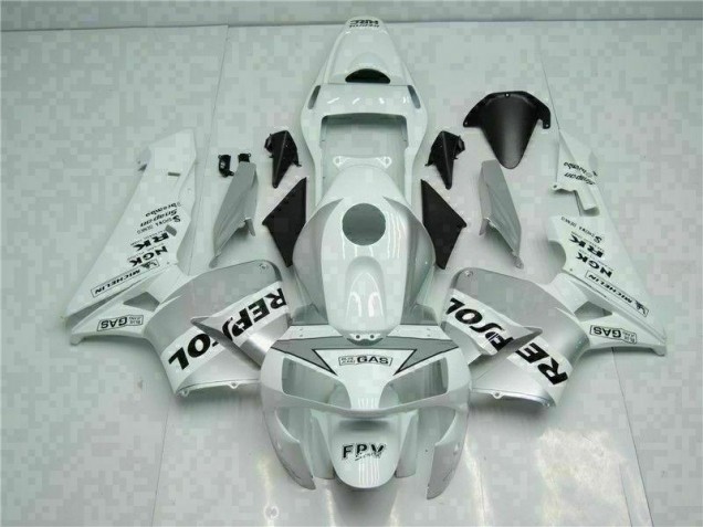 ABS 2003-2004 White Silver Repsol Honda CBR600RR Replacement Fairings Canada ABS 2003-2004 White Silver Repsol Honda CBR600RR Replacement Fairings Canada
