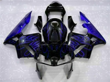 ABS 2003-2004 Black with Blue Flame Honda CBR600RR Motorcycle Fairing Kits Canada