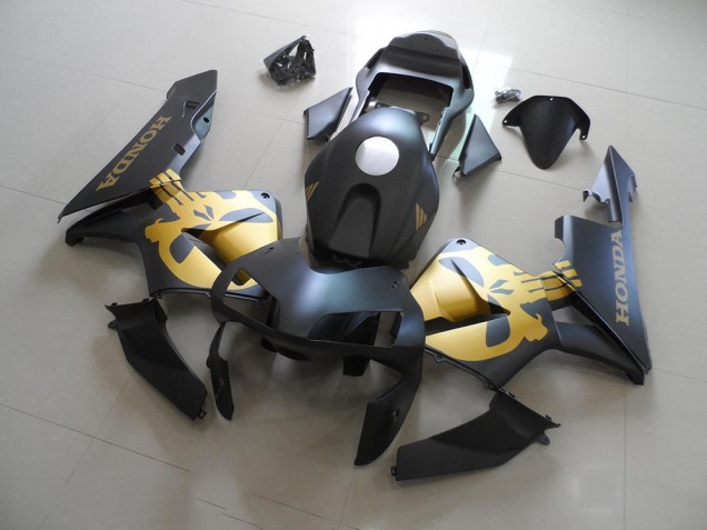 ABS 2003-2004 Black Gold Decal Honda CBR600RR Motorcycle Fairings Kit Canada ABS 2003-2004 Black Gold Decal Honda CBR600RR Motorcycle Fairings Kit Canada