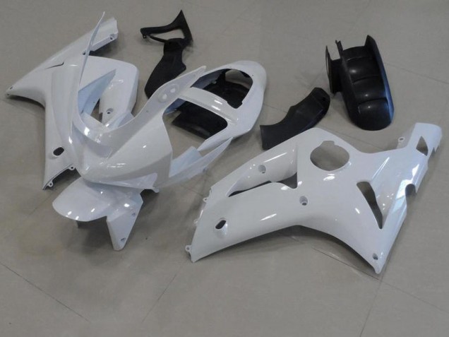 ABS 2003-2004 White Kawasaki ZX6R Bike Fairings Canada ABS 2003-2004 White Kawasaki ZX6R Bike Fairings Canada