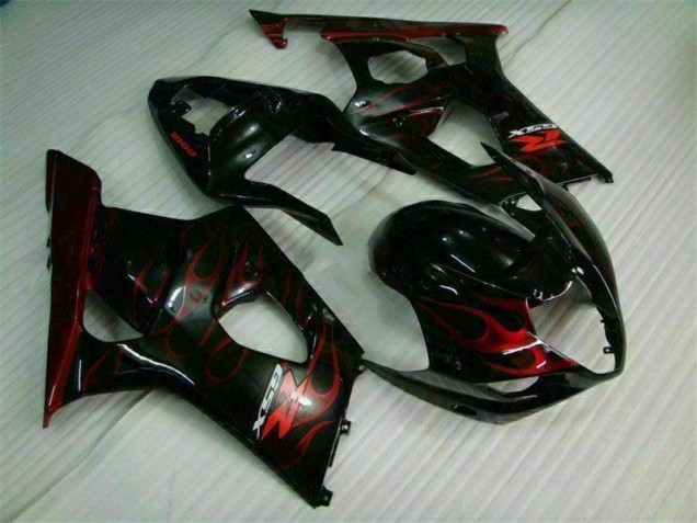 ABS 2003-2004 Red Flame Suzuki GSXR 1000 Bike Fairing Kit Canada ABS 2003-2004 Red Flame Suzuki GSXR 1000 Bike Fairing Kit Canada
