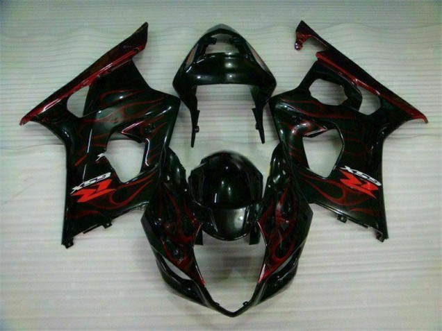 ABS 2003-2004 Red Flame Suzuki GSXR 1000 Bike Fairing Kit Canada ABS 2003-2004 Red Flame Suzuki GSXR 1000 Bike Fairing Kit Canada