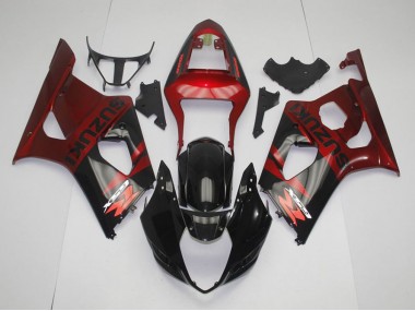 ABS 2003-2004 Black Red Suzuki GSXR 1000 Replacement Motorcycle Fairings Canada