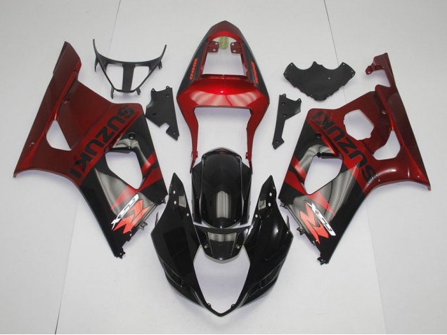 ABS 2003-2004 Black Red Suzuki GSXR 1000 Replacement Motorcycle Fairings Canada ABS 2003-2004 Black Red Suzuki GSXR 1000 Replacement Motorcycle Fairings Canada