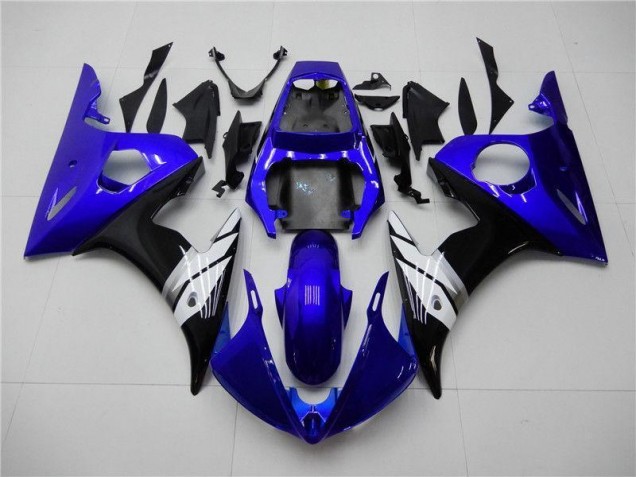 ABS 2003-2005 Blue White Black Yamaha YZF R6 Motorcycle Fairings Kit Canada