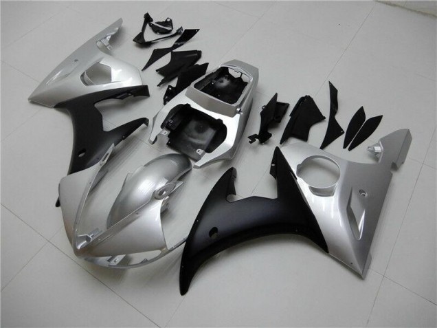 ABS 2003-2005 Silver Black Yamaha YZF R6 Motorcylce Fairings Canada ABS 2003-2005 Silver Black Yamaha YZF R6 Motorcylce Fairings Canada