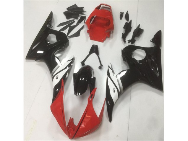 ABS 2003-2005 Red Black White Yamaha YZF R6 Motorbike Fairings Canada ABS 2003-2005 Red Black White Yamaha YZF R6 Motorbike Fairings Canada