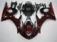 ABS 2003-2005 Black Red Flame Yamaha YZF R6 Motorcycle Fairing Canada ABS 2003-2005 Black Red Flame Yamaha YZF R6 Motorcycle Fairing Canada
