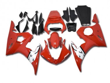 ABS 2003-2005 Red White Yamaha YZF R6 Motorbike Fairing Kits Canada