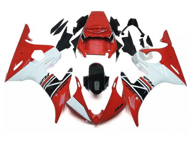 ABS 2003-2005 Red White Black Yamaha YZF R6 Motorcycle Fairings Kits Canada
