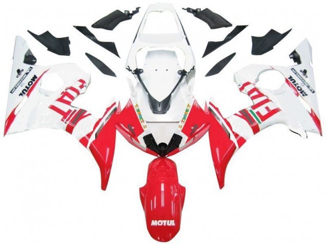 ABS 2003-2005 White Red Fiat Yamaha YZF R6 Motorbike Fairing Canada ABS 2003-2005 White Red Fiat Yamaha YZF R6 Motorbike Fairing Canada