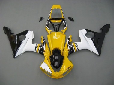 ABS 2003-2005 Yellow White Black Yamaha YZF R6 Moto Fairings Canada