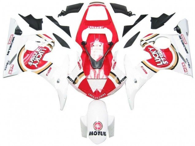 ABS 2003-2005 White Red Lucky Strike Yamaha YZF R6 Replacement Fairings Canada ABS 2003-2005 White Red Lucky Strike Yamaha YZF R6 Replacement Fairings Canada