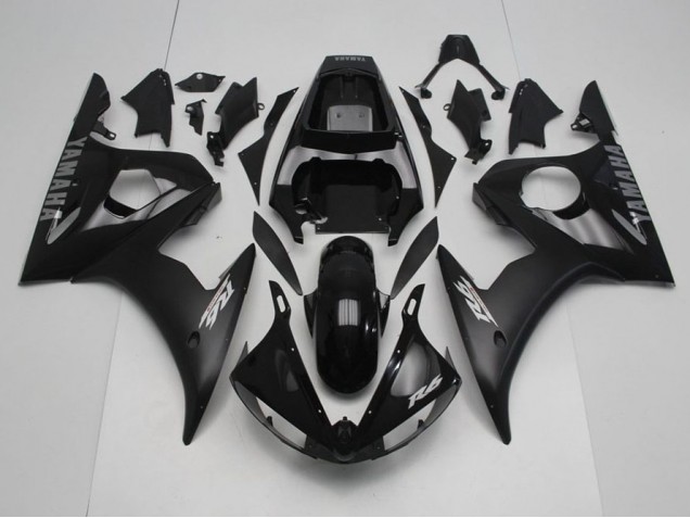 ABS 2003-2005 Black with Silver Decals Yamaha YZF R6 Motorcycle Fairing Kits Canada ABS 2003-2005 Black with Silver Decals Yamaha YZF R6 Motorcycle Fairing Kits Canada
