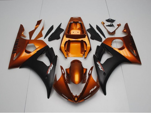 ABS 2003-2005 Brown and Matte Black Yamaha YZF R6 Bike Fairings Canada ABS 2003-2005 Brown and Matte Black Yamaha YZF R6 Bike Fairings Canada