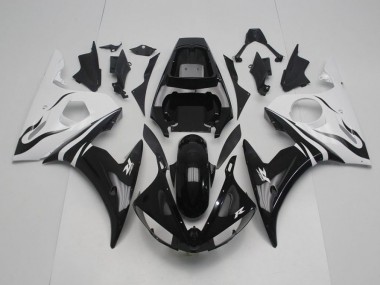 ABS 2003-2005 Black and White Yamaha YZF R6 Motor Bike Fairings Canada