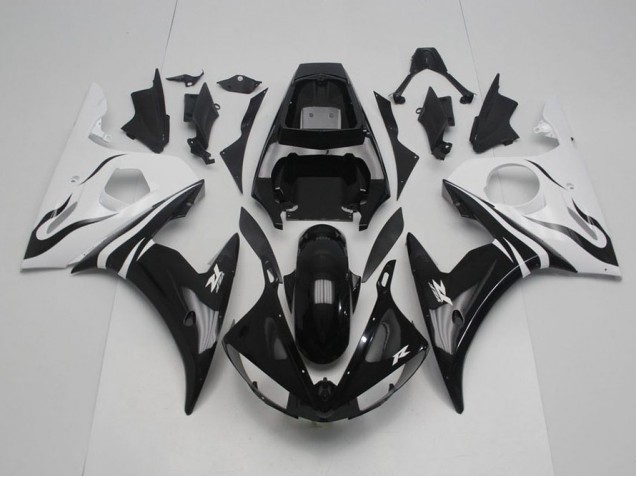 ABS 2003-2005 Black and White Yamaha YZF R6 Motor Bike Fairings Canada ABS 2003-2005 Black and White Yamaha YZF R6 Motor Bike Fairings Canada