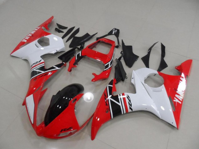 ABS 2003-2005 Red and White and Black Yamaha YZF R6 Motorcycle Fairings Kits Canada ABS 2003-2005 Red and White and Black Yamaha YZF R6 Motorcycle Fairings Kits Canada