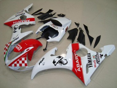 ABS 2003-2005 Red White Yamaha YZF R6 Motorcyle Fairings Canada