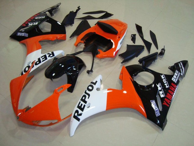 ABS 2003-2005 Repsol Yamaha YZF R6 Motorcycle Fairings Kit Canada ABS 2003-2005 Repsol Yamaha YZF R6 Motorcycle Fairings Kit Canada