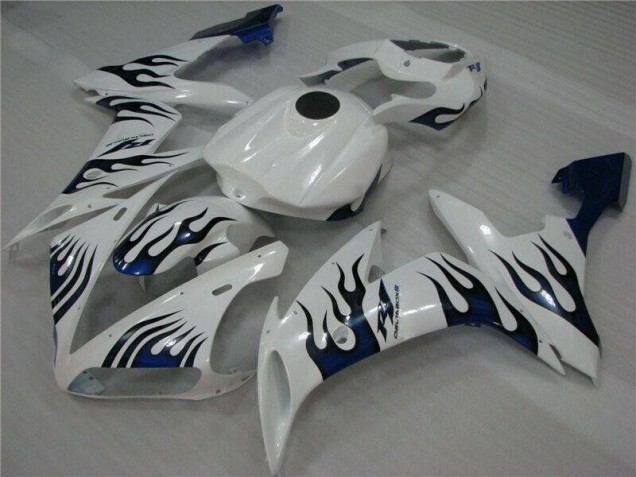 ABS 2004-2006 White Blue Flame Yamaha YZF R1 Replacement Fairings Canada ABS 2004-2006 White Blue Flame Yamaha YZF R1 Replacement Fairings Canada