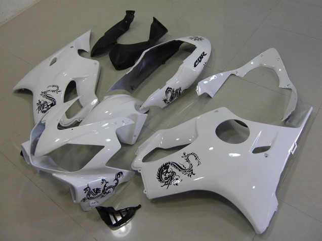 2004-2007 White with Black Dragon Honda CBR600 F4i Motorcycle Fairings Canada