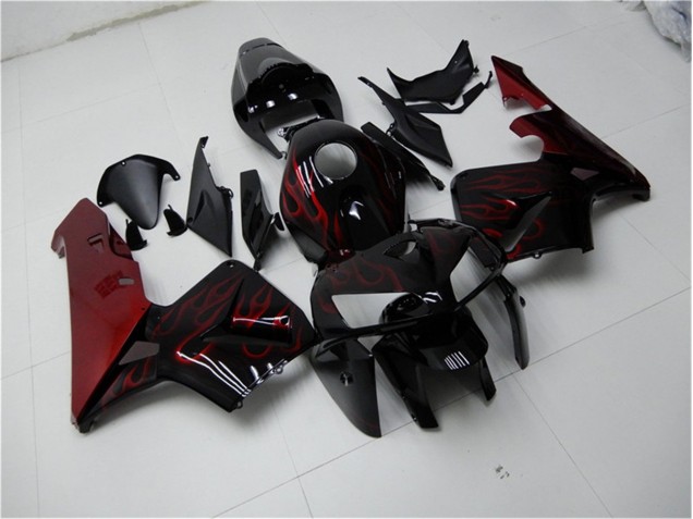 ABS 2005-2006 Red Flame Black Honda CBR600RR Bike Fairings Canada ABS 2005-2006 Red Flame Black Honda CBR600RR Bike Fairings Canada